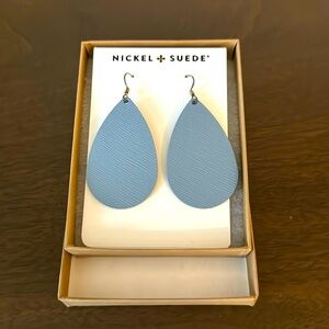 NWT Nickel & Suede small teardrop earrings. Nickel free and lightweight!